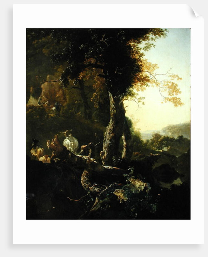 Landscape with Rising Sun by Adam Pynacker