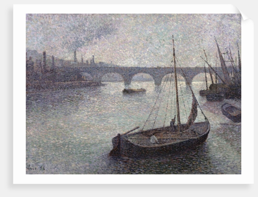 View of the Thames, 1893 by Maximilien Luce