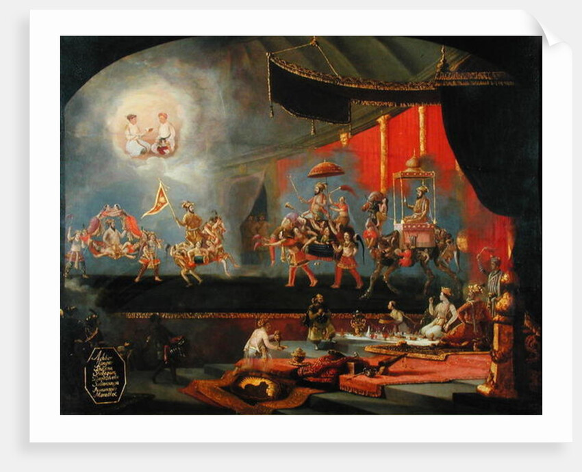 Painting inspired by Moghul miniatures by Willem Schellinks