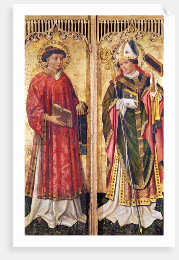 St. Stephen and St. Blaise by Swiss School