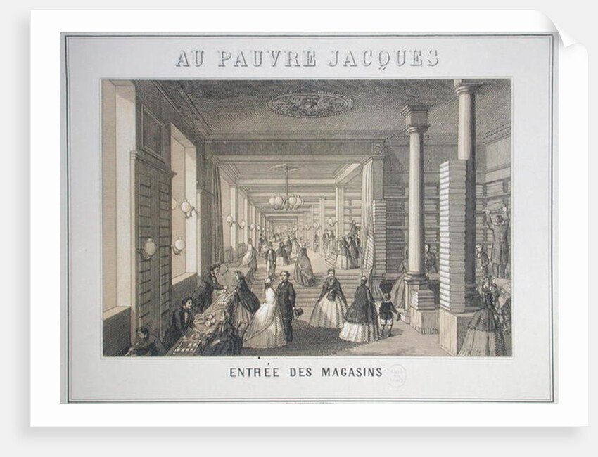Au Pauvre Jacques: Entrance to the Shops by French School