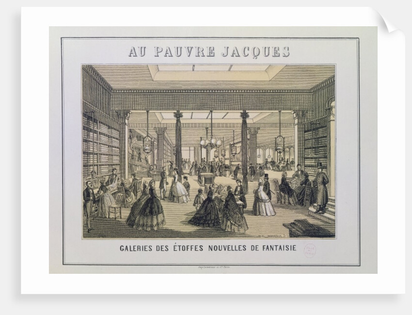 Au Pauvre Jacques: The Fabric Department by French School