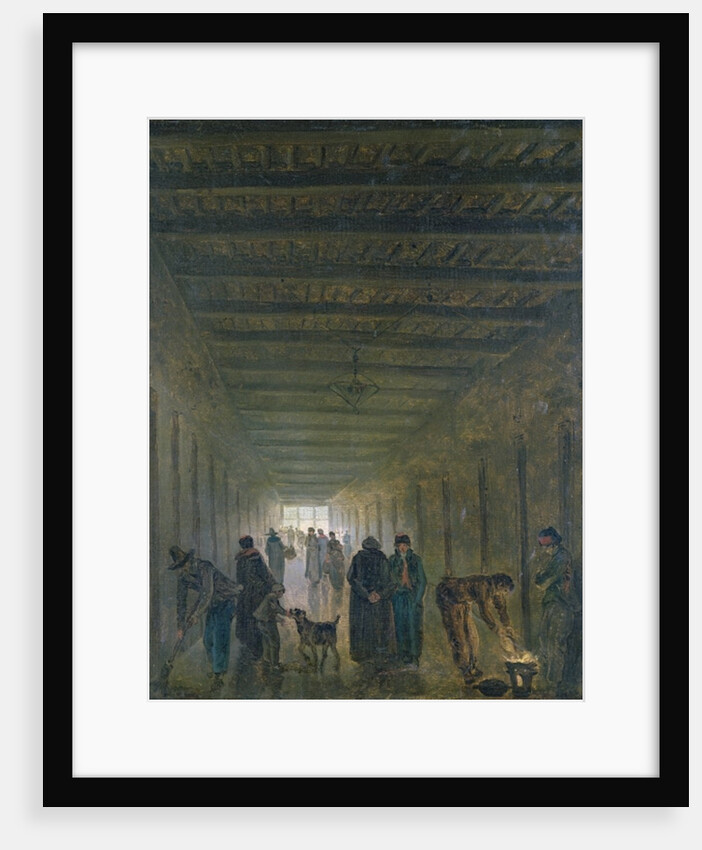 Corridor of the Saint-Lazare Prison in 1793 by Hubert Robert