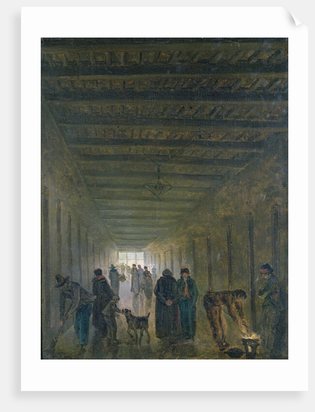 Corridor of the Saint-Lazare Prison in 1793 by Hubert Robert