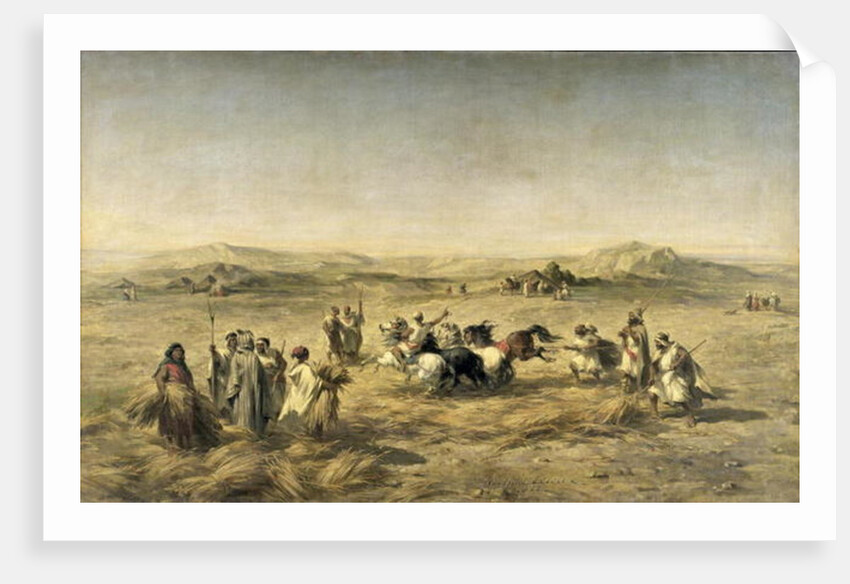 Threshing Wheat in Algeria, 1853 by Adolphe Pierre Leleux