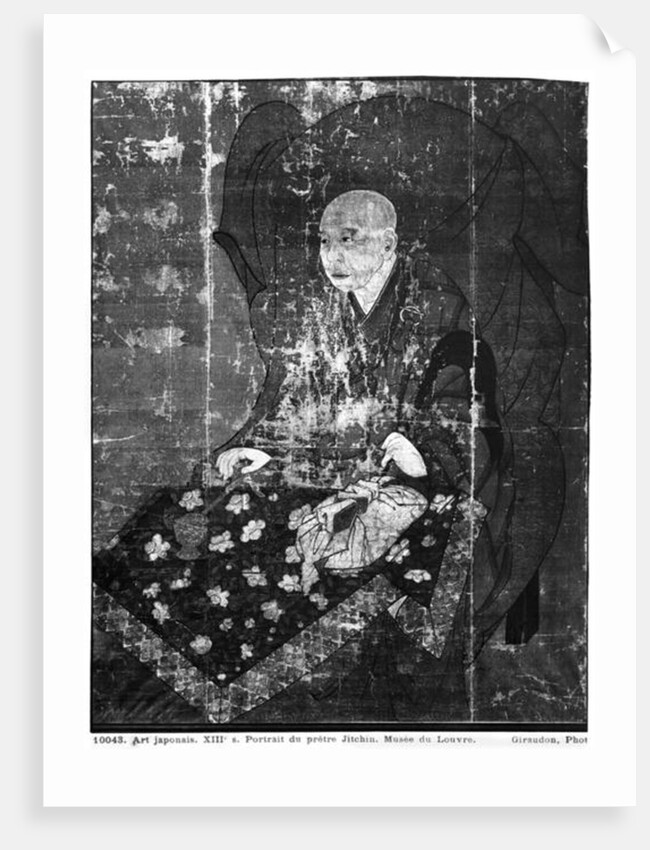 Portrait of Jishin Osho, 14th century by School Japanese