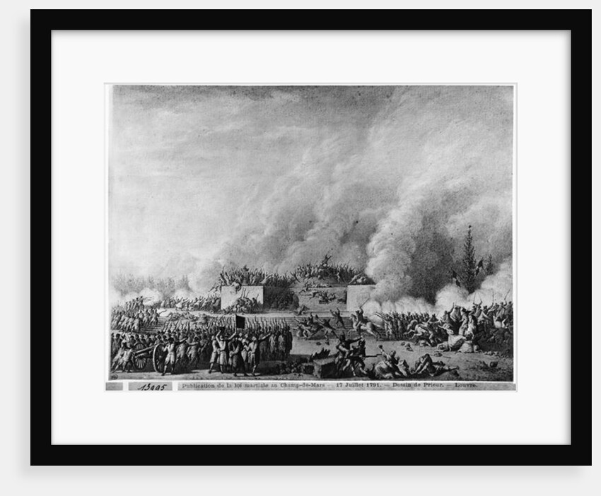Publishing the martial law at the Champs-de-Mars, Paris, 17th July 1791 by Jean Louis the Younger Prieur
