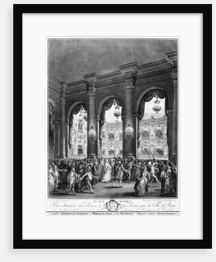 The masked ball, 23rd January 1782 by Jean Michel the Younger Moreau