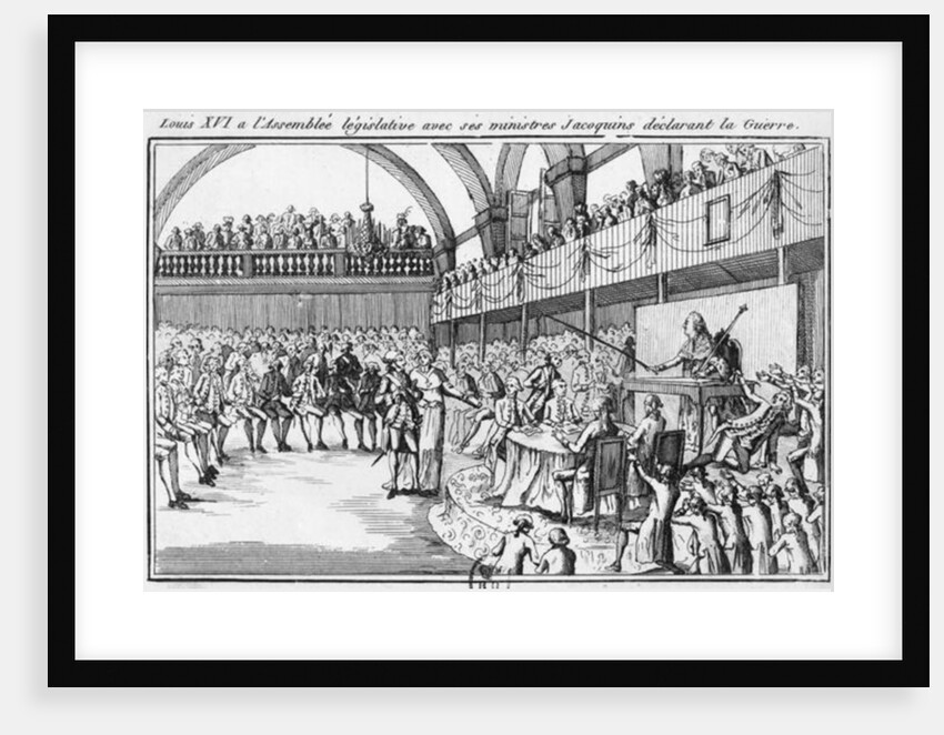 Louis XVI declaring war on Austria on 20 April 1792 by French School