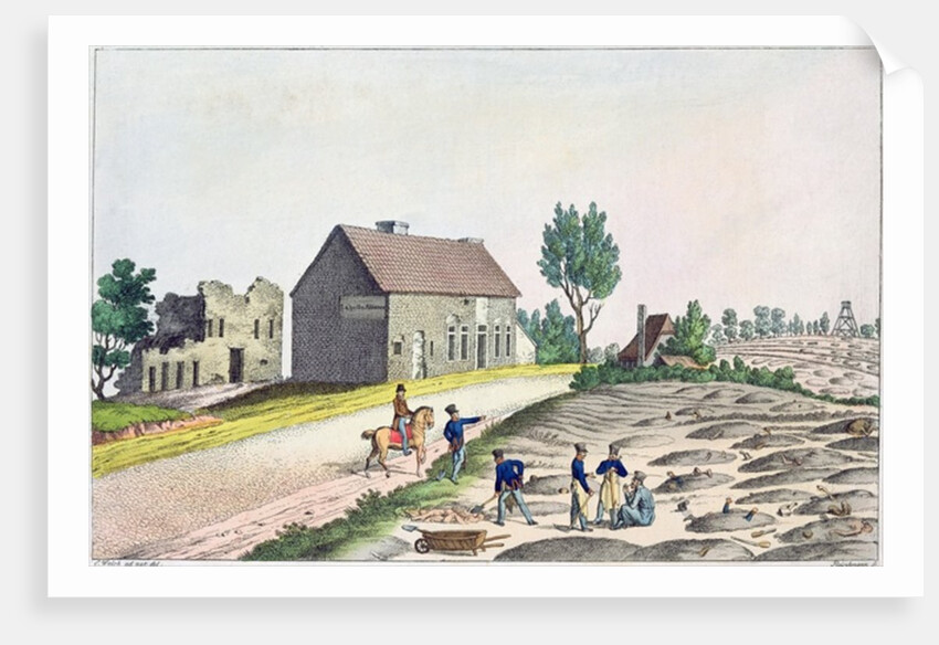 The Belle Alliance Farm after the Battle of Waterloo, 18th June 1815 by Friedrich Fleischmann