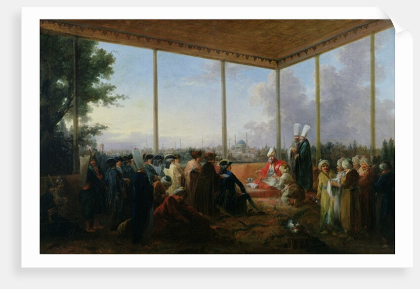 Audience Given in Constantinople by the Grand Vizier Aimali Carac for Francois-Emmanuel Guignard Comte de Saint-Priest, 18th March 1779 by Francesco Giuseppe Casanova