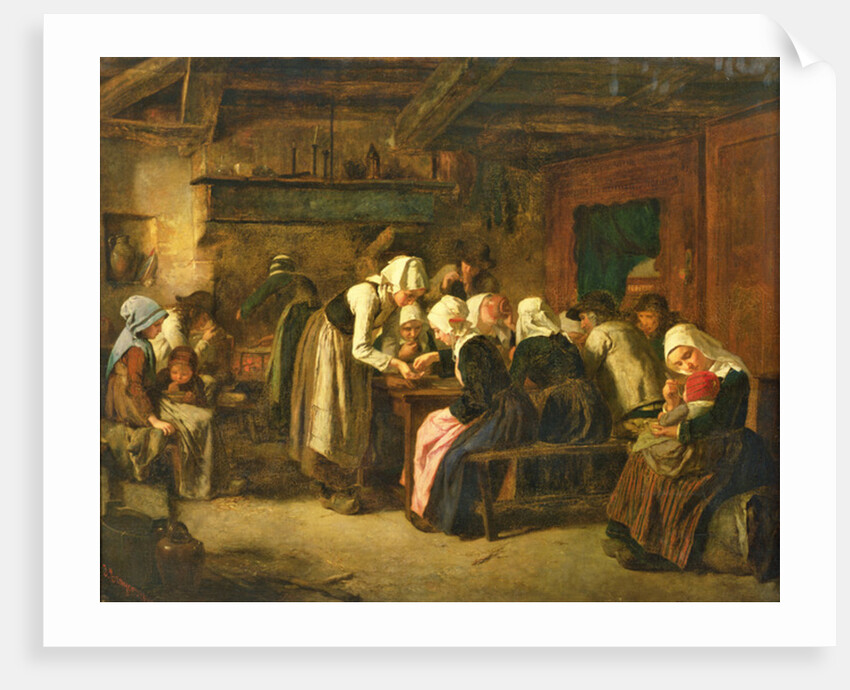 The Crepe Seller on Market Day in Quimperle by Jules Trayer