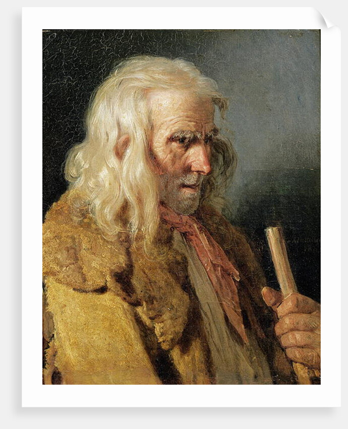 Portrait of a Breton Peasant, 1834 by Jean-Jacques Francois Monanteuil