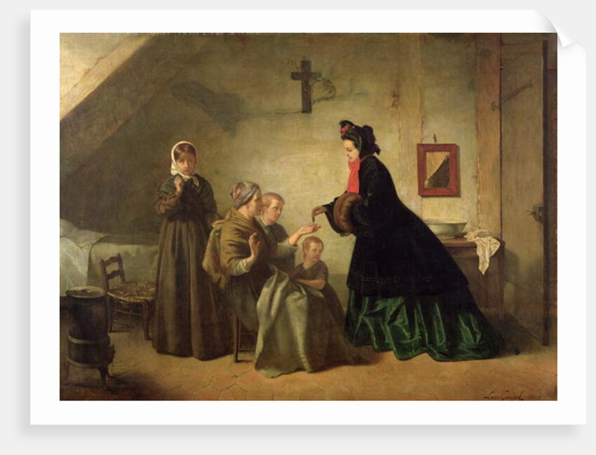 Empress Eugenie Visiting the Unfortunate, 1864 by Paul Leon Lucien Gopil