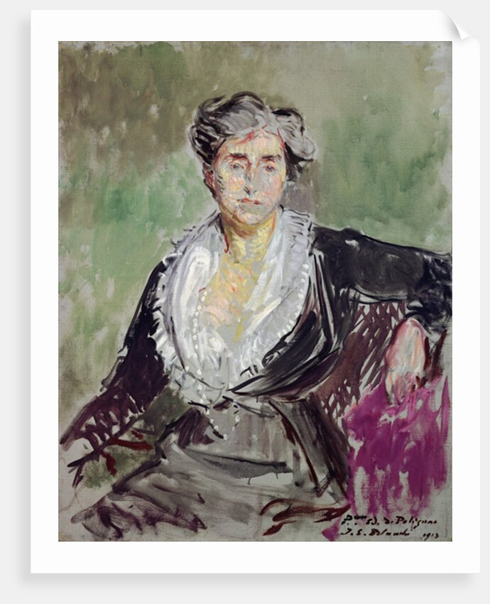 Study for a portrait of the Princess Edmond de Polignac, 1913 by Jacques-Emile Blanche