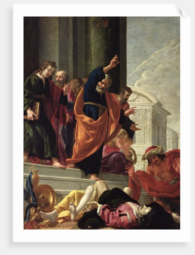 The Death of Sapphira and Ananias, c.1632 by Aubin Vouet