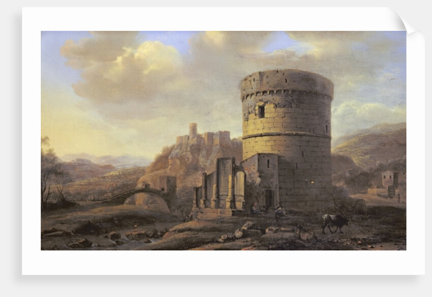 Roman Landscape: The Tomb of Cecilia Metella by Jacob de Heusch