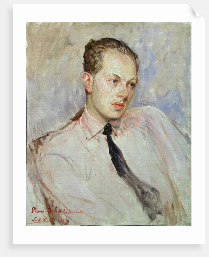 Study for a portrait of Pierre Drieu La Rochelle 1924 by Jacques-Emile Blanche