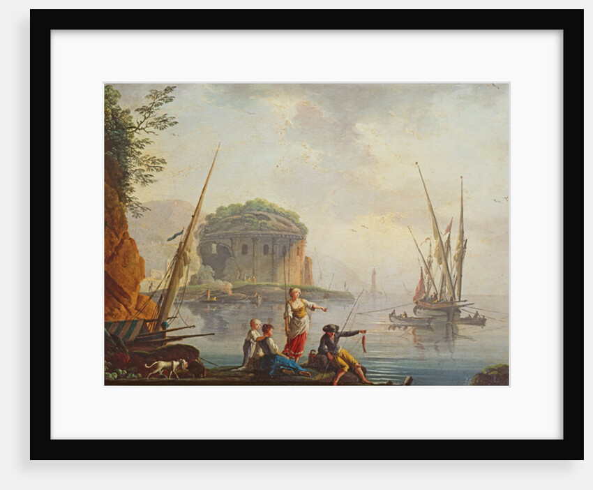 Seascape by Charles Francois Lacroix de Marseille