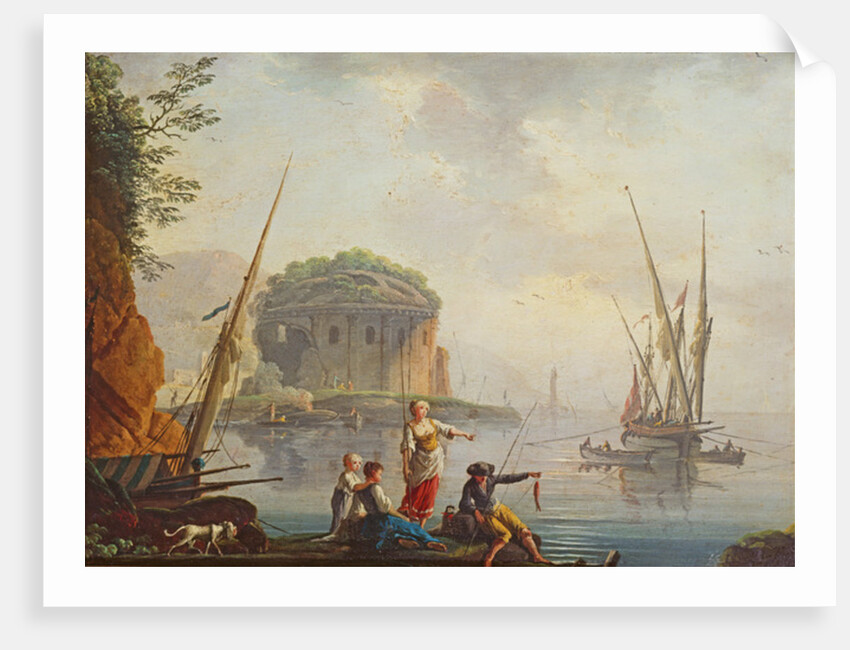 Seascape by Charles Francois Lacroix de Marseille