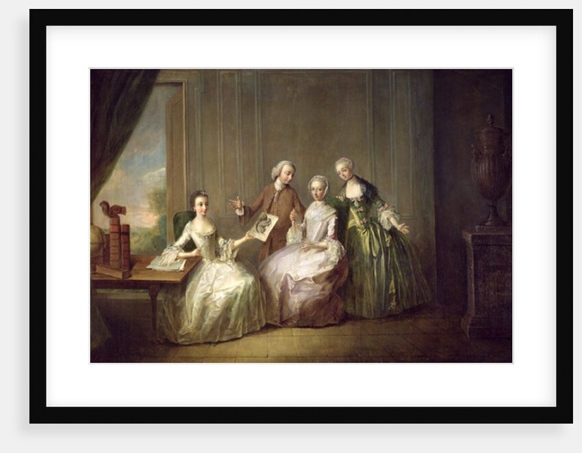 Family in an Interior with Squirrels, possibly the Burton Family from Eltham, Kent, 1755-60 by Philippe Mercier