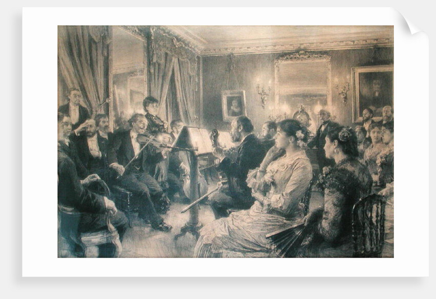 The Quartet or The Musical Evening at the House of Amaury Duval, 1881 by Leon Augustin Lhermitte