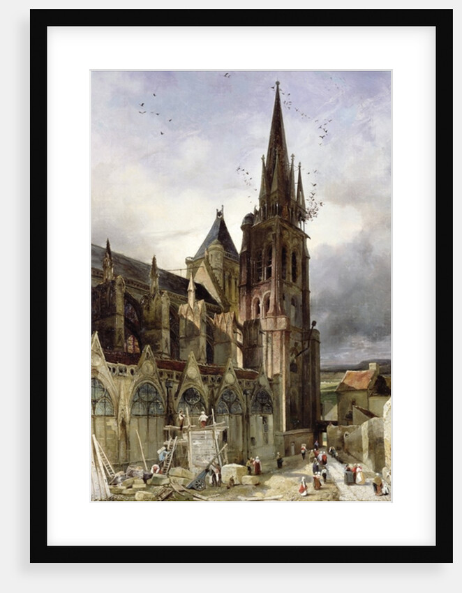 Restoring the Abbey Church of St. Denis in 1833 by Adrien Dauzats