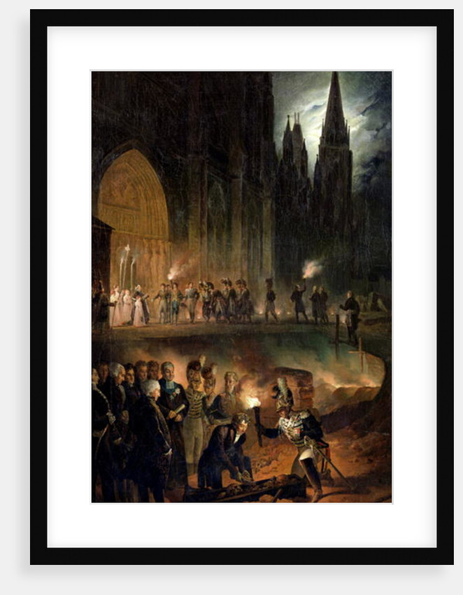 Transferring the Bones of the Royal Family to the Church of St. Denis, 18th January 1817 by Francois Joseph Heim