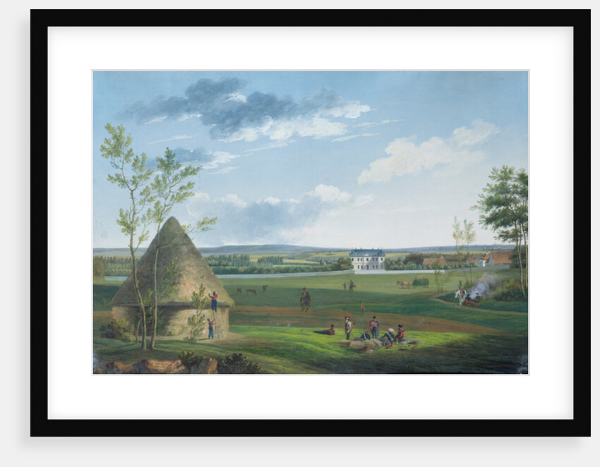 The Chateau d'Etry and the Park Occupied by Cossacks in 1814 by J. Randon