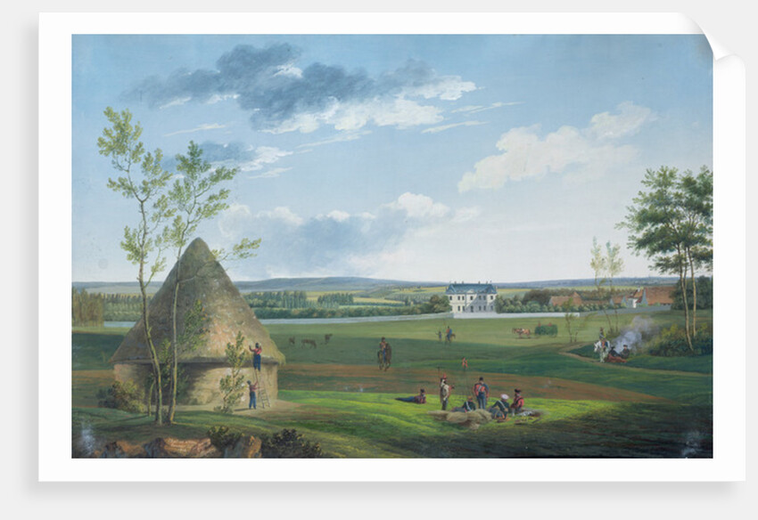 The Chateau d'Etry and the Park Occupied by Cossacks in 1814 by J. Randon