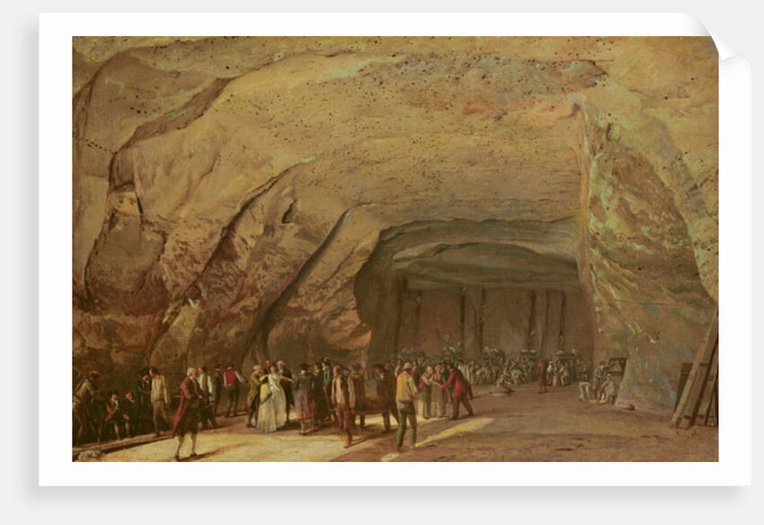 Entrance and Interior of a Cave used as a Warehouse for Salt in Dieppedalle, c.1798 by Jean-Pierre Houel