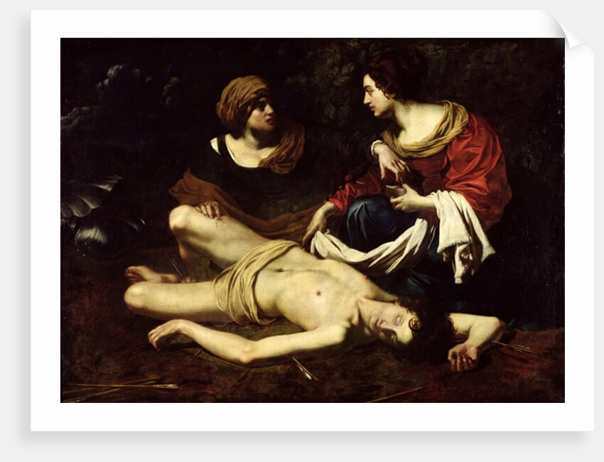 St. Sebastian Tended by St. Irene by Nicolas Regnier