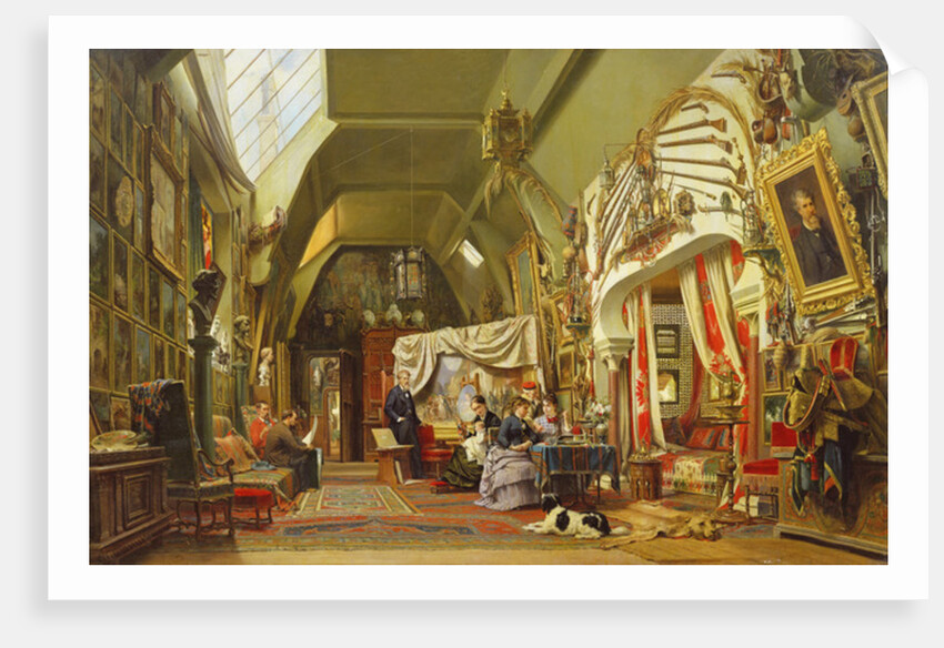 Eugene Giraud in his Studio with his Brother, Charles and his son, Victor by Charles Giraud