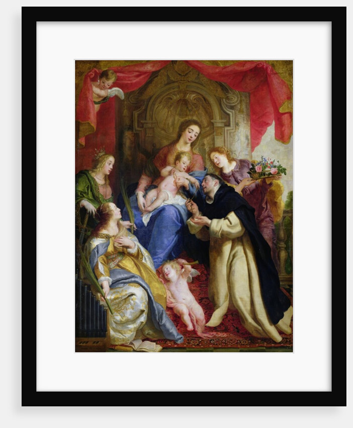 The Virgin Offering the Rosary to St. Dominic, 1641 by Gaspar de Crayer