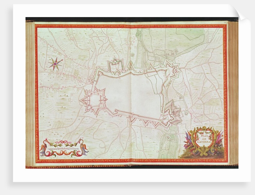 Ms. 986, Vol.1 Plan and Map of Cambrai by Sebastien Le Prestre de Vauban