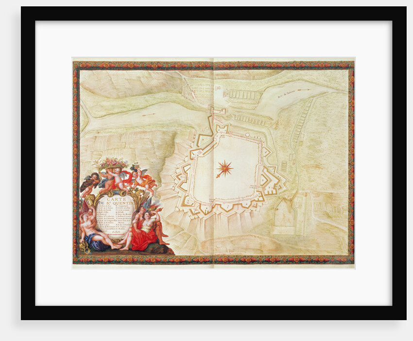 Ms. 988, Vol.3 fol.10 Map of Saint-Quentin by Sebastien Le Prestre de Vauban