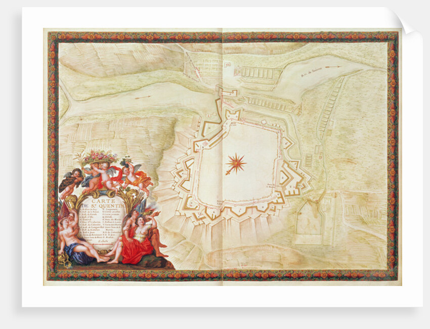 Ms. 988, Vol.3 fol.10 Map of Saint-Quentin by Sebastien Le Prestre de Vauban