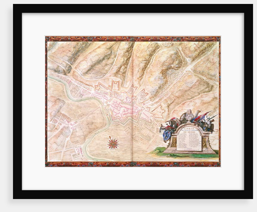 Ms. 988, Vol.3 fol.16 Plan and Map of the town and castle of Sedan by Sebastien Le Prestre de Vauban