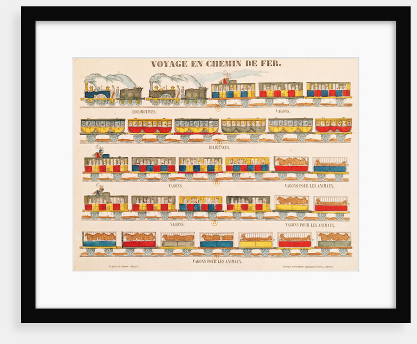 Rail Travel in 1845 by French School