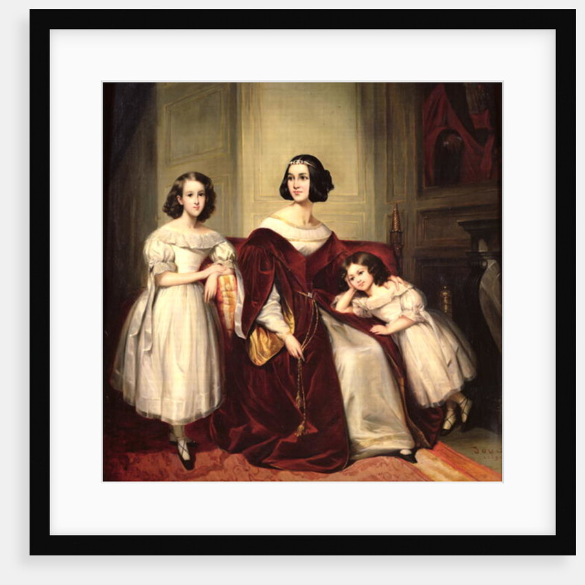 Madame de Nonjon and her Two Daughters, 1839 by Joseph Nicolas Jouy