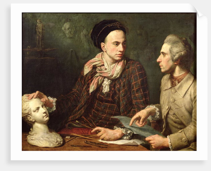 Self Portrait with Dominique Herment 1769 by Dominique Doncre
