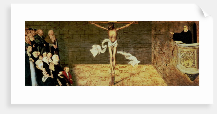 Martin Luther's Sermon, 1547 by Lucas the Elder Cranach