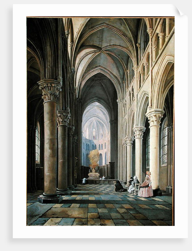 Interior of a Church by Hippolyte Joseph Cuvelier