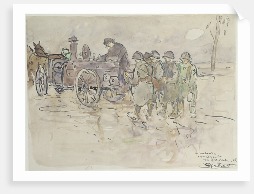Field Kitchen on the Road to Belfort, 1918 by Louis Robert Antral