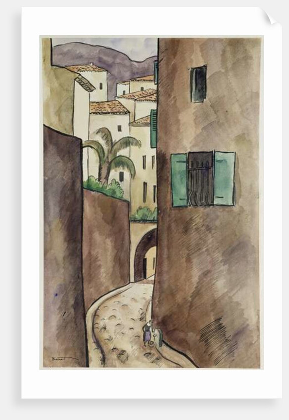 Mediterranean Street and Houses by Louis Robert Antral