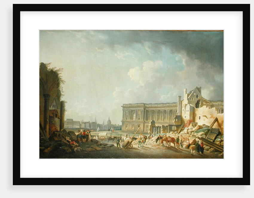 Clearing the Colonnade of the Louvre, 1764 by Pierre Antoine Demachy