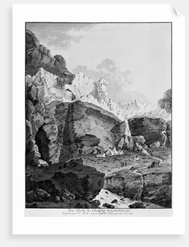 Glaciers of Grindelwald by Johann Ludwig Aberli