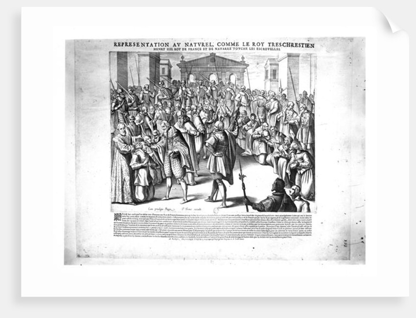 Henri IV curing the sufferers of scrofula by Pierre Firens