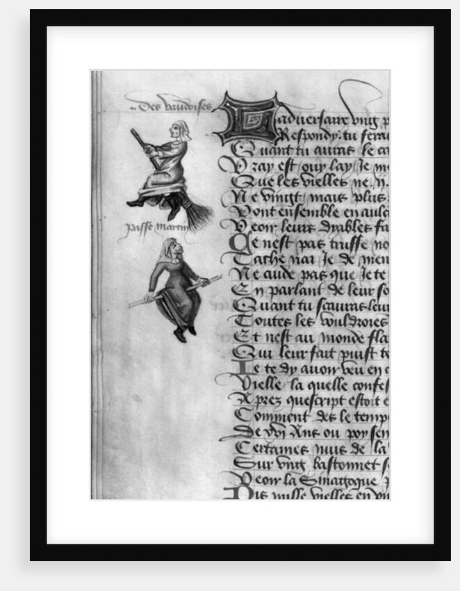 Ms Fr 12476 fol.105v Two witches from 'Le Champion des Dames' by Martin le Franc 1451 by French School
