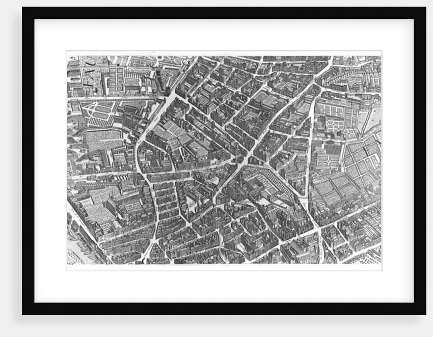 Plan of Paris, known as the 'Plan de Turgot', pl.7 engraved by Claude Lucas, 1734-39 by Louis Bretez